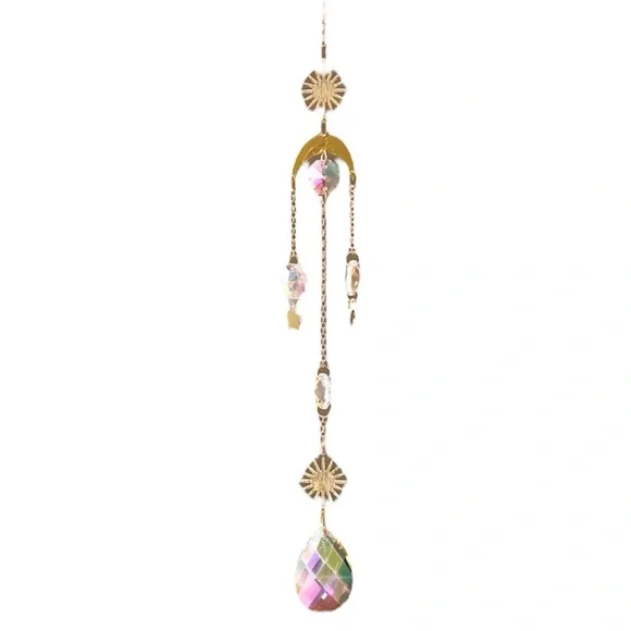 Crystal Suncatchers Hanging Decor, Prism Sun Catcher with Chain and Hook - Picture 5 of 7